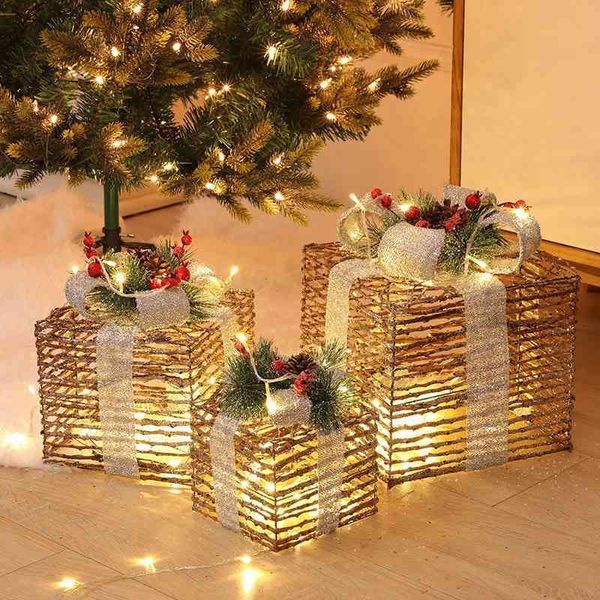 factory outlet party decoration lower gift box lamp layout, scene and display. christmas tree belt
factory outlet party decoration lower gift box lamp layout, scene and display. christmas tree belt