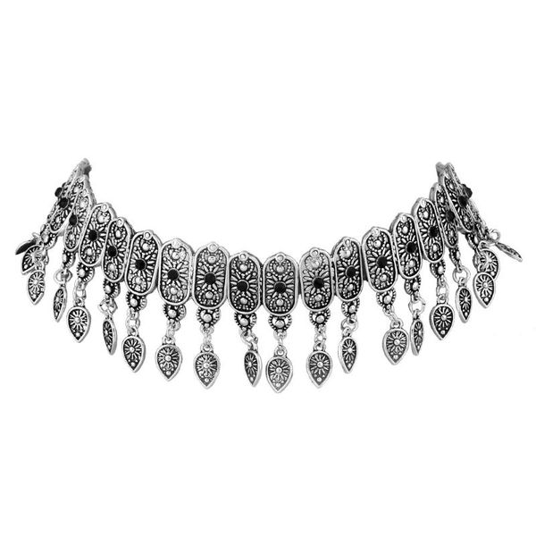 pendant necklaces fashion carved tassel necklace choker for women watedrop rhinestone jewelry accessories, Silver
pendant necklaces fashion carved tassel necklace choker for women watedrop rhinestone jewelry accessories, Silver