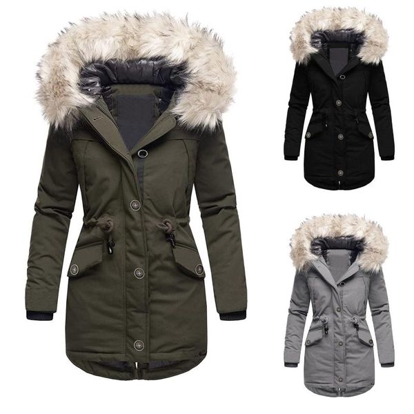 women's wool & blends autumn coat women winter plus size solid color down long sleeve zipper pocket overcoat warm jacket, Black
women's wool & blends autumn coat women winter plus size solid color down long sleeve zipper pocket overcoat warm jacket, Black