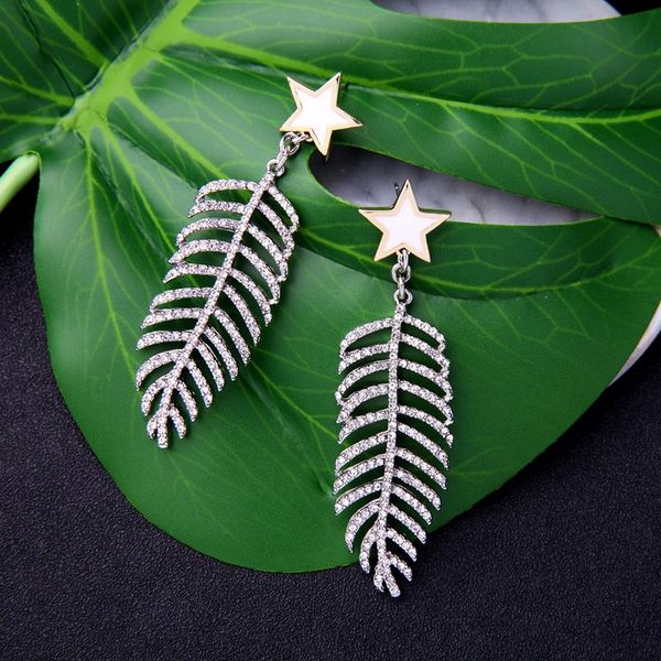 dangle & chandelier long women earrings shiny crystals star hollowed leaves pendant drop fashion jewelry gift accessories, Silver
dangle & chandelier long women earrings shiny crystals star hollowed leaves pendant drop fashion jewelry gift accessories, Silver