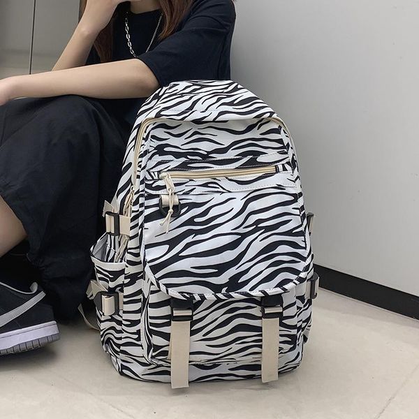 backpack fashion waterproof nylon zebra pattern schoolbag for teenage casual shoulder bags laprucksack travel bag
backpack fashion waterproof nylon zebra pattern schoolbag for teenage casual shoulder bags laprucksack travel bag
