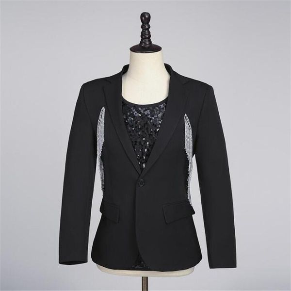 men's suits & blazers tassel black mens ternos traje hombre male singer dancer stage performance clothing costume homme mariage fashion, White;black
men's suits & blazers tassel black mens ternos traje hombre male singer dancer stage performance clothing costume homme mariage fashion, White;black