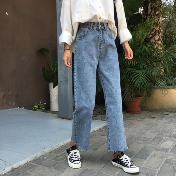 women's jeans s-l korean retro style women slim denim pants casual blue high waist for straight (n8355) zcz3
women's jeans s-l korean retro style women slim denim pants casual blue high waist for straight (n8355) zcz3