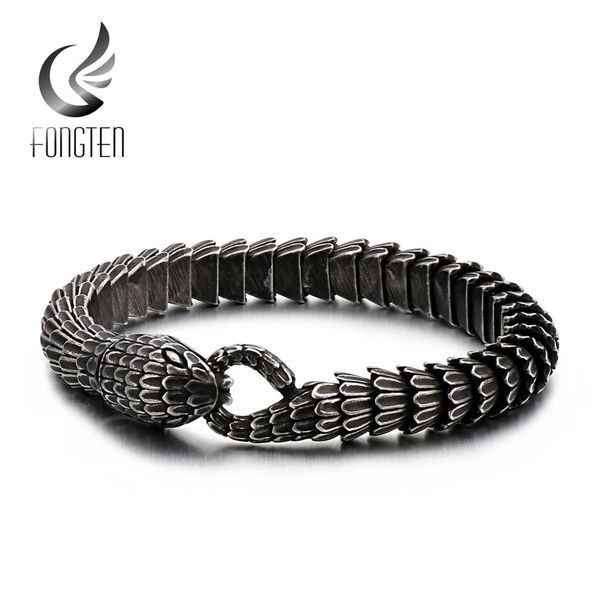 fongten punk black snake link chain bracelets bangle stainless steel charm hip hop personalised men women jewelry
fongten punk black snake link chain bracelets bangle stainless steel charm hip hop personalised men women jewelry
