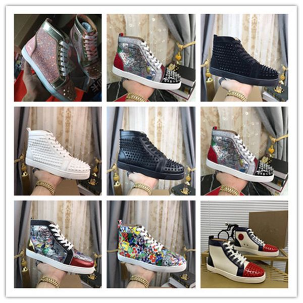 designer luxury with box red bottoms casual shoes high low men women studded spikes loafers graffiti fashion sneakers suede leather flats me, Black
designer luxury with box red bottoms casual shoes high low men women studded spikes loafers graffiti fashion sneakers suede leather flats me, Black