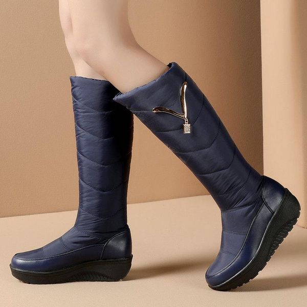 boots big size women's shoes fashion slip on knee high women down fabric snow ladies round toe winter platform, Black
boots big size women's shoes fashion slip on knee high women down fabric snow ladies round toe winter platform, Black