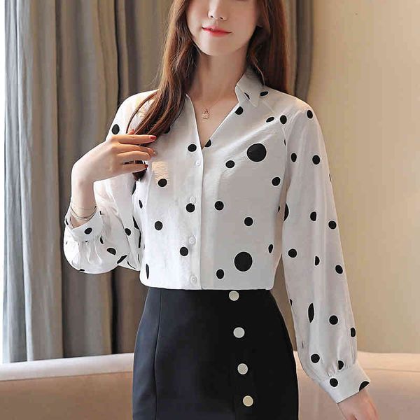 fashion chiffon long sleeve v-neck elegant blouses dot button casual women clothing autumn 6143 50 210415, White
fashion chiffon long sleeve v-neck elegant blouses dot button casual women clothing autumn 6143 50 210415, White