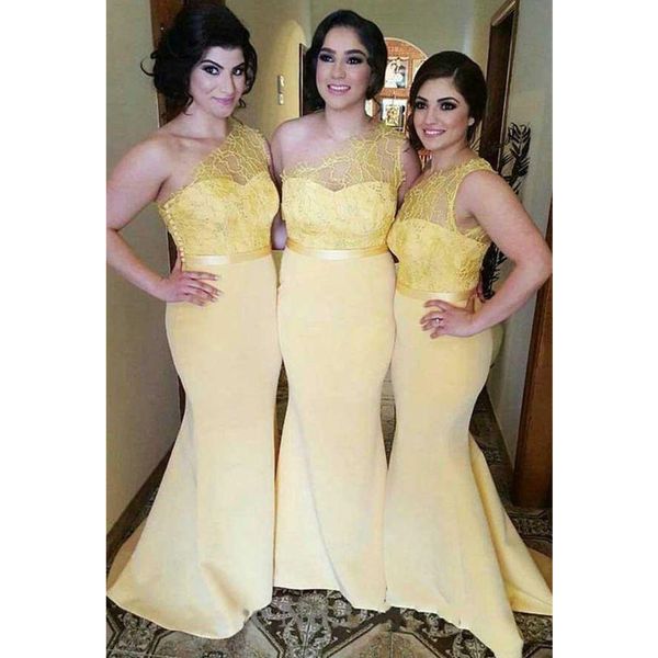 2021 yellow long bridesmaid dresses one shoulder mermaid satin guest dress prom party gowns, Black
2021 yellow long bridesmaid dresses one shoulder mermaid satin guest dress prom party gowns, Black