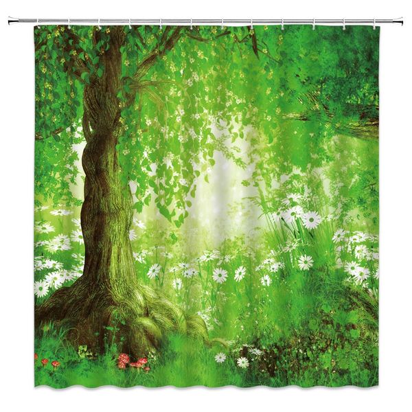 fantasy green jungle shower curtain daisy flower plants spring grassland,70x70 inch polyester fabric bathroom accessories
fantasy green jungle shower curtain daisy flower plants spring grassland,70x70 inch polyester fabric bathroom accessories