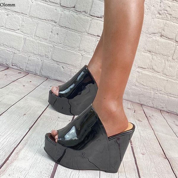 dress shoes olomm handmade femmes summer sandales brillantes pantoufles compensées talons open toe elegant black party size 5-20
dress shoes olomm handmade femmes summer sandales brillantes pantoufles compensées talons open toe elegant black party size 5-20