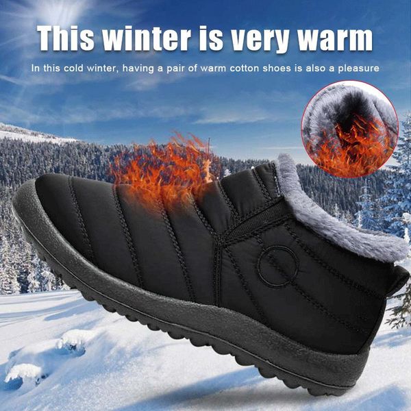 boots warm snow winter ankle fur lining waterproof thickening shoes for women and men xin-shippi, Black
boots warm snow winter ankle fur lining waterproof thickening shoes for women and men xin-shippi, Black