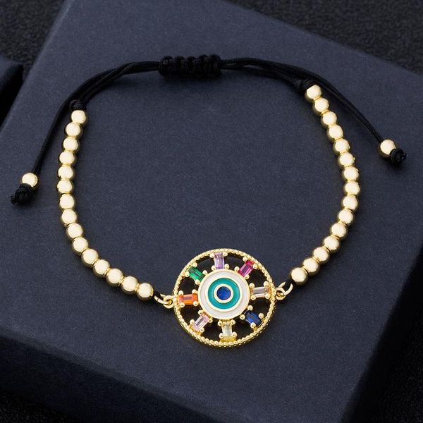 charm bracelets fashion evil eye copper beads bracelet adjustable cubic zirconia crystal rope handmade lucky braided jewelry for women, Golden;silver
charm bracelets fashion evil eye copper beads bracelet adjustable cubic zirconia crystal rope handmade lucky braided jewelry for women, Golden;silver