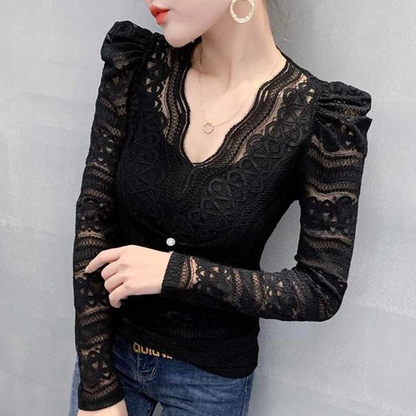 women's t-shirt spring fall european style lady girls chic v-neck button pathwork lace women hollow out tees 2021, White
women's t-shirt spring fall european style lady girls chic v-neck button pathwork lace women hollow out tees 2021, White