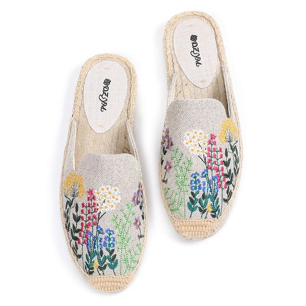 slippers dzym summer autumn flowers embroidery linen woven women slides flax cool loafers zapatos mujer designer shoes, Black
slippers dzym summer autumn flowers embroidery linen woven women slides flax cool loafers zapatos mujer designer shoes, Black
