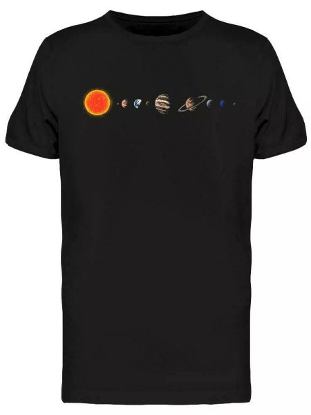 the sun and planets tee men's -image by shutterstock, White;black