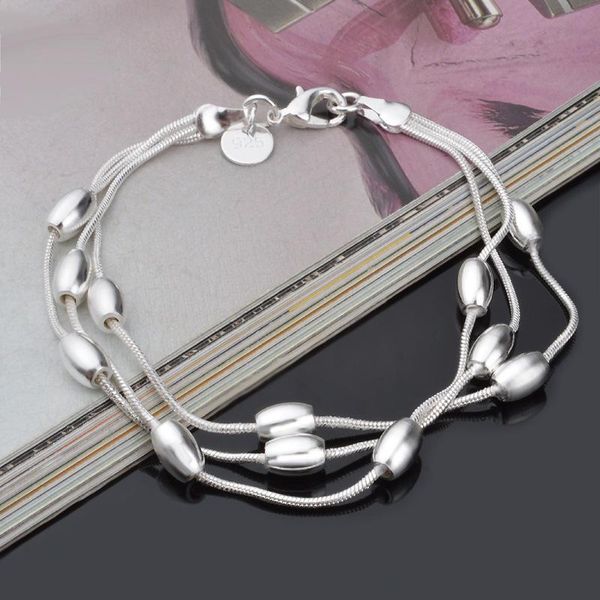 charm bracelets bracelet three layers smooth olive beads silver color plated for women & bangles jewelry gift, Golden;silver
charm bracelets bracelet three layers smooth olive beads silver color plated for women & bangles jewelry gift, Golden;silver