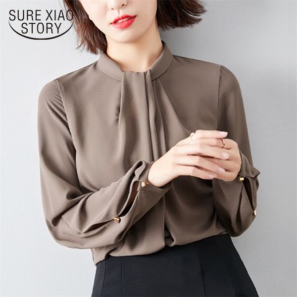 spring solid stand collar female shirt autumn korea clothes office lady long sleeve chiffon women blouse fashion 12628 210421, White
spring solid stand collar female shirt autumn korea clothes office lady long sleeve chiffon women blouse fashion 12628 210421, White