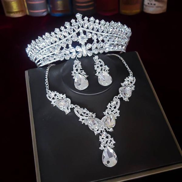 crown necklace earring sets bridal headpieces church wedding dress jewelry designer fashion accessories diamond zircons birthday valentines, Silver
crown necklace earring sets bridal headpieces church wedding dress jewelry designer fashion accessories diamond zircons birthday valentines, Silver