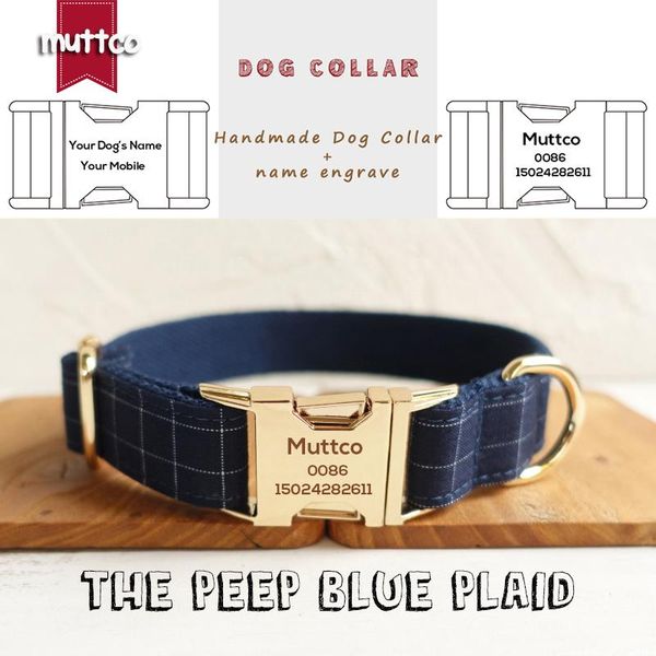 dog collars & leashes muttco leser engraved collar retailing cool plaid handmade the deep blue 5 sizes udc021j
dog collars & leashes muttco leser engraved collar retailing cool plaid handmade the deep blue 5 sizes udc021j