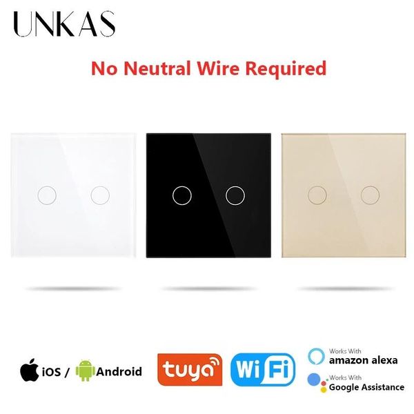 smart home control unkas 2 gang wifi touch eu wall switch no neutral wire required light 220v glass panel tuya alexa google outlet
smart home control unkas 2 gang wifi touch eu wall switch no neutral wire required light 220v glass panel tuya alexa google outlet