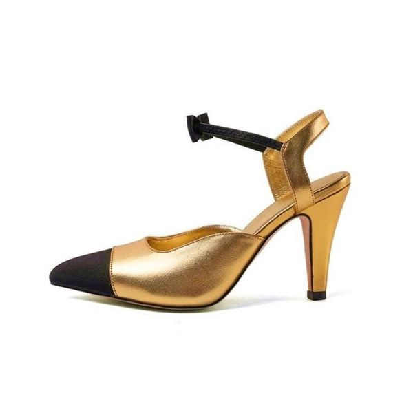 sandals gold strange spike high heels slingbacks pointed toe women dress party shoes genuine leather pumps, Black
sandals gold strange spike high heels slingbacks pointed toe women dress party shoes genuine leather pumps, Black