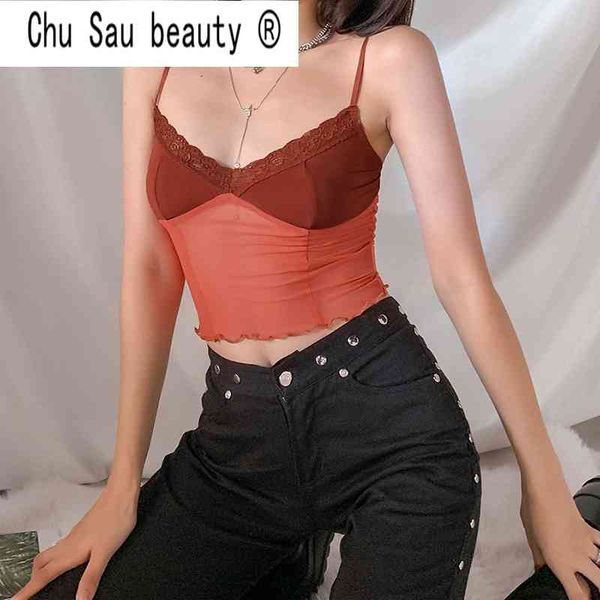 fashion summer y2k lace trim crop women chic transparents ruffles mesh short party camis female streetwear 210508, White
fashion summer y2k lace trim crop women chic transparents ruffles mesh short party camis female streetwear 210508, White