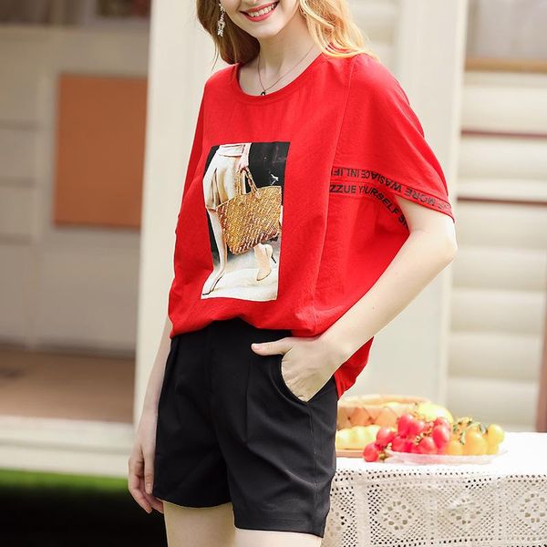 women's t-shirt bat women 2021 summer style kauri fashion printed modern female casual trend elegant o-neck ladies tee, White
women's t-shirt bat women 2021 summer style kauri fashion printed modern female casual trend elegant o-neck ladies tee, White