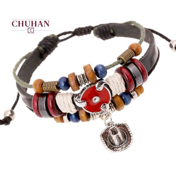 wholesale beaded cowhide bracelet layered jewelry vintage fashion accessories punk style leather j250 charm bracelets, Golden;silver
wholesale beaded cowhide bracelet layered jewelry vintage fashion accessories punk style leather j250 charm bracelets, Golden;silver