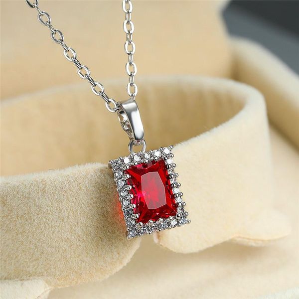 pendant necklaces charm female red crystal necklace rose gold silver color chain cute bridal square wedding for women
pendant necklaces charm female red crystal necklace rose gold silver color chain cute bridal square wedding for women