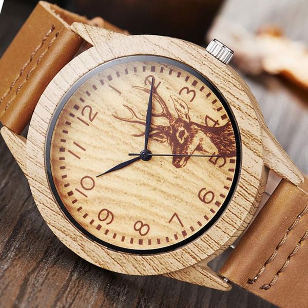 fashion casual wood watches men design deer watch soft leather band analog quartz reloj hombre relogio masculino wristwatches, Slivery;brown
fashion casual wood watches men design deer watch soft leather band analog quartz reloj hombre relogio masculino wristwatches, Slivery;brown