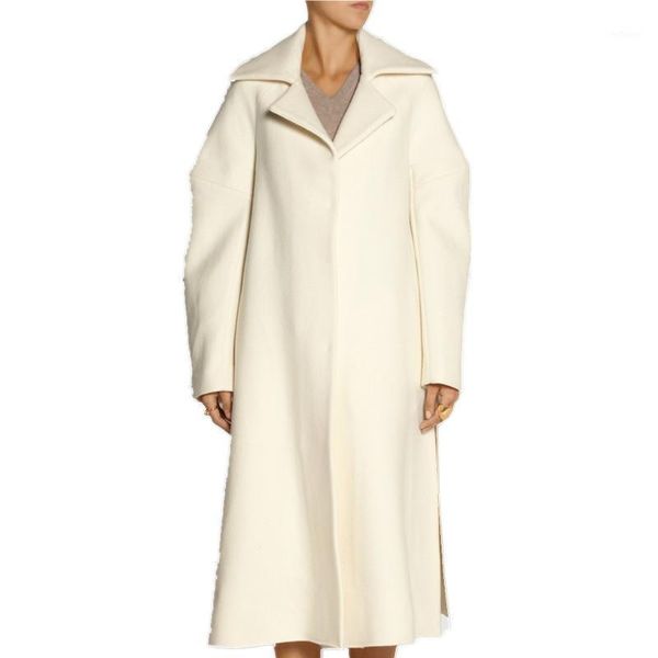 women's wool & blends oversize woolen cloak long section solid color warm loose thicken women autumn winter coat, Black
women's wool & blends oversize woolen cloak long section solid color warm loose thicken women autumn winter coat, Black