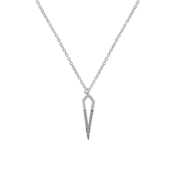 pendant necklaces summer style rose gold color crystal triangle luxury jewelry love valentine's day wedding, Silver
pendant necklaces summer style rose gold color crystal triangle luxury jewelry love valentine's day wedding, Silver
