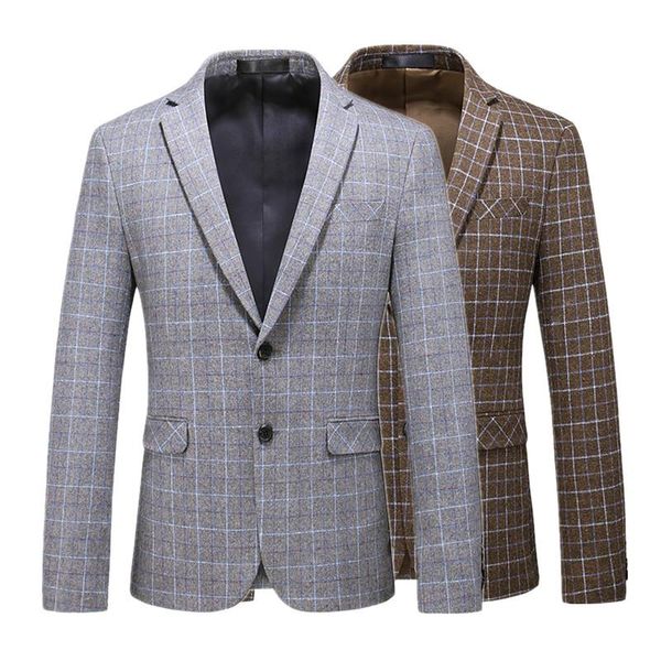 autumn / winter woolen blazer men gray brown large size men's plaid coat fashion slim jacket tuxedo suits & blazers, White;black
autumn / winter woolen blazer men gray brown large size men's plaid coat fashion slim jacket tuxedo suits & blazers, White;black