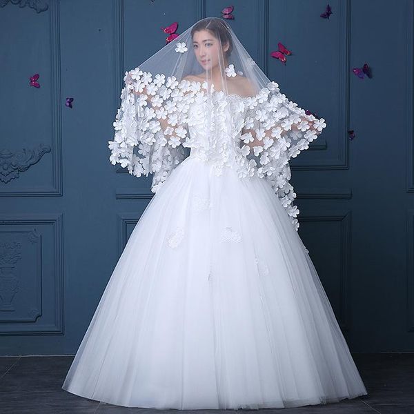 bridal veils mingli tengda bride wedding accessories veil 4 m long soft yarn three-dimensional flowers velo voile blusher, Black
bridal veils mingli tengda bride wedding accessories veil 4 m long soft yarn three-dimensional flowers velo voile blusher, Black