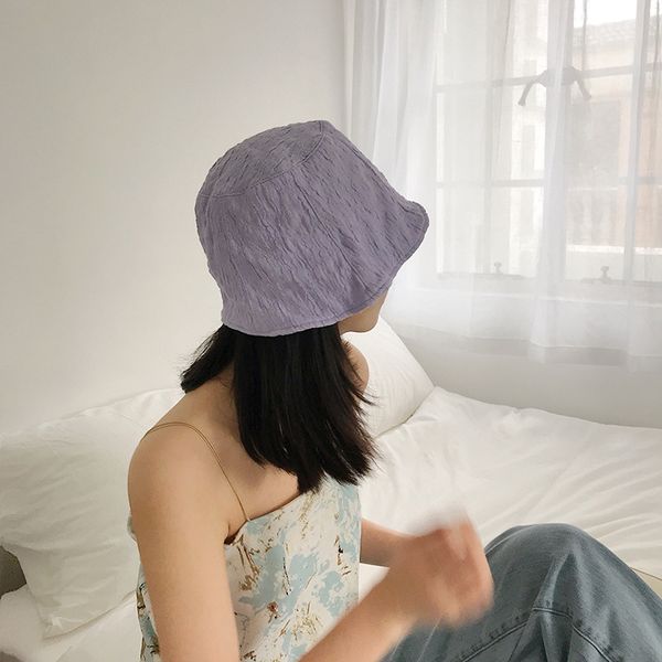 cotton texture wrinkle sunscreen fisherman's hat women's summer thin net red face bucket hat sunshade basin hat, Blue;gray
cotton texture wrinkle sunscreen fisherman's hat women's summer thin net red face bucket hat sunshade basin hat, Blue;gray