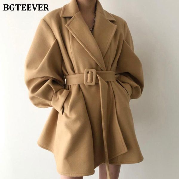women's wool & blends bgteever elegant thicken winter woolen coats for women 2021 notched collar belted sashes female lantern sleeve co, Black
women's wool & blends bgteever elegant thicken winter woolen coats for women 2021 notched collar belted sashes female lantern sleeve co, Black