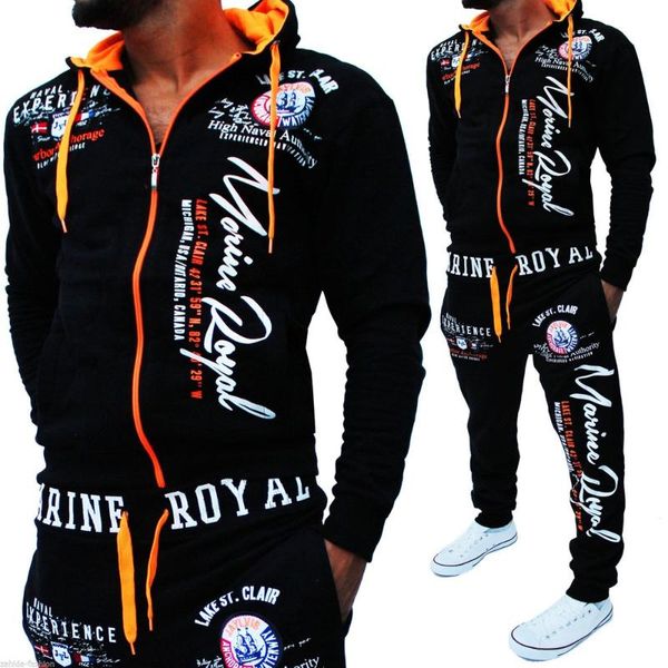 men's tracksuits zogaa brand men 2 piece set hooded sweatshirts and pants fitness traning sportswear zipper track suit mens jogger sets, Gray
men's tracksuits zogaa brand men 2 piece set hooded sweatshirts and pants fitness traning sportswear zipper track suit mens jogger sets, Gray