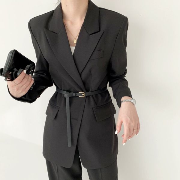 suits winter coat women korean slim suit fashion with belted jacket sashes office lady blazer outwear clothes trv5, White;black
suits winter coat women korean slim suit fashion with belted jacket sashes office lady blazer outwear clothes trv5, White;black