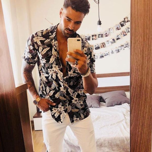 men's casual shirts shirt retro hawaiian short sleeve floral turn down collar loose basic beach summer streetwear camisas, White;black
men's casual shirts shirt retro hawaiian short sleeve floral turn down collar loose basic beach summer streetwear camisas, White;black