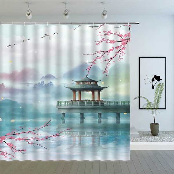 spring landscape shower curtains pink flower lake pavilion natural scenery chinese style bathroom decor waterproof cloth curtain
spring landscape shower curtains pink flower lake pavilion natural scenery chinese style bathroom decor waterproof cloth curtain
