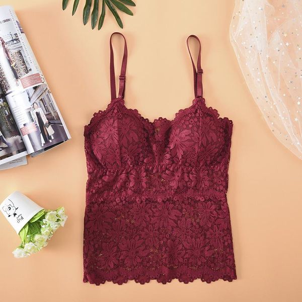 women lace beauty strap camis chest pad summer crop gathered push up bra camisole tank yoga outfit
women lace beauty strap camis chest pad summer crop gathered push up bra camisole tank yoga outfit