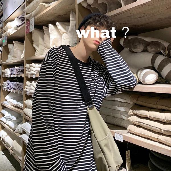 simple inside and outside wear spring summer long sleeves t - shirt hong kong wind loose youth bottom couples casual s men's t-shirts, White;black
simple inside and outside wear spring summer long sleeves t - shirt hong kong wind loose youth bottom couples casual s men's t-shirts, White;black