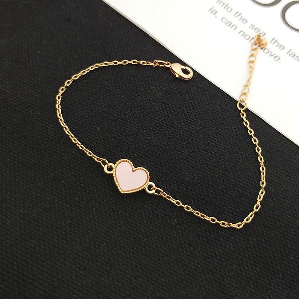 charm bracelets 2021 korean elegant pink heart for women girls fashion cute simple gold color thin chain brand jewelry gift, Golden;silver
charm bracelets 2021 korean elegant pink heart for women girls fashion cute simple gold color thin chain brand jewelry gift, Golden;silver