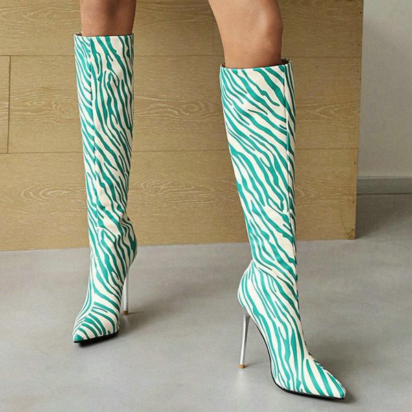 boots 2021 women knee high thin heel pointed toe ladies dress zebra pattern faux leather zipper women's, Black
boots 2021 women knee high thin heel pointed toe ladies dress zebra pattern faux leather zipper women's, Black