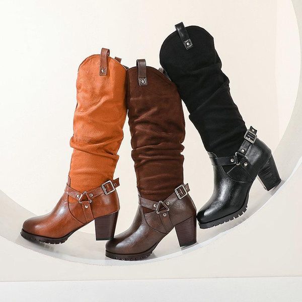 boots zipper pu leather knee high square heel round toe buckle leisure women shoes autumn winter casual party yf7a, Black
boots zipper pu leather knee high square heel round toe buckle leisure women shoes autumn winter casual party yf7a, Black