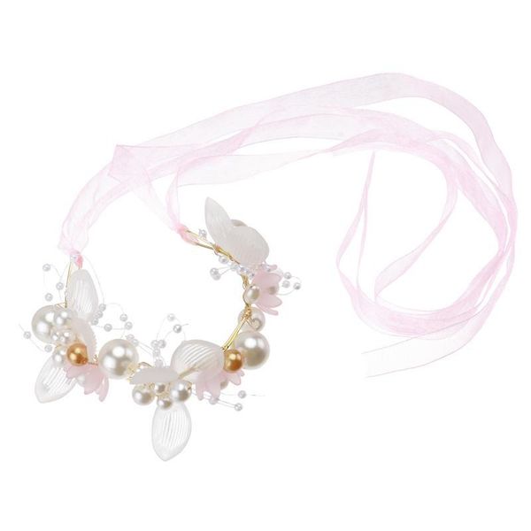 1pc flower girl accessory costume rhinestone pearl bracelet for holiday charm bracelets, Golden;silver
