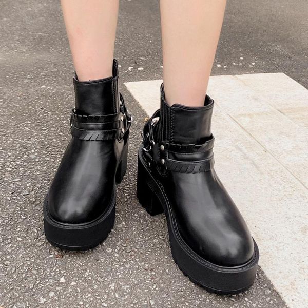 boots doratasia design elegant slip-on platform ankle women high block heels autumn shoes woman, Black
boots doratasia design elegant slip-on platform ankle women high block heels autumn shoes woman, Black