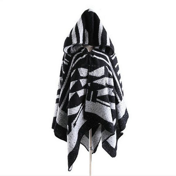 scarves 600g heavy women hooded poncho brand geometric printed pashmina wrap fashion winter warm cape blanket with cap hats yg529, Blue;gray
scarves 600g heavy women hooded poncho brand geometric printed pashmina wrap fashion winter warm cape blanket with cap hats yg529, Blue;gray