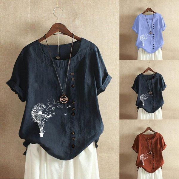 women's blouses & shirts bluses for women casual floral print o-neck short sleeve plus size t-shirt femme clothing camisas de mujer, White
women's blouses & shirts bluses for women casual floral print o-neck short sleeve plus size t-shirt femme clothing camisas de mujer, White