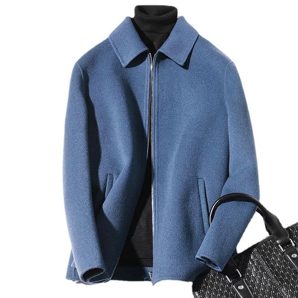 men's wool & blends autumn 2022 winter woolen jackets casual coat men turn-down collar windbreaker overcoat thick warm jacket b412, Black
men's wool & blends autumn 2022 winter woolen jackets casual coat men turn-down collar windbreaker overcoat thick warm jacket b412, Black